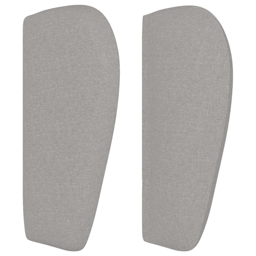 Tête de lit avec oreilles Gris clair 183x23x78/88 cm Tissu - XIOS