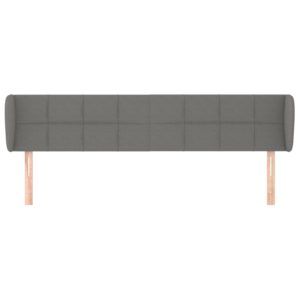 Tête de lit avec oreilles Gris foncé 183x23x78/88 cm Tissu - XIOS