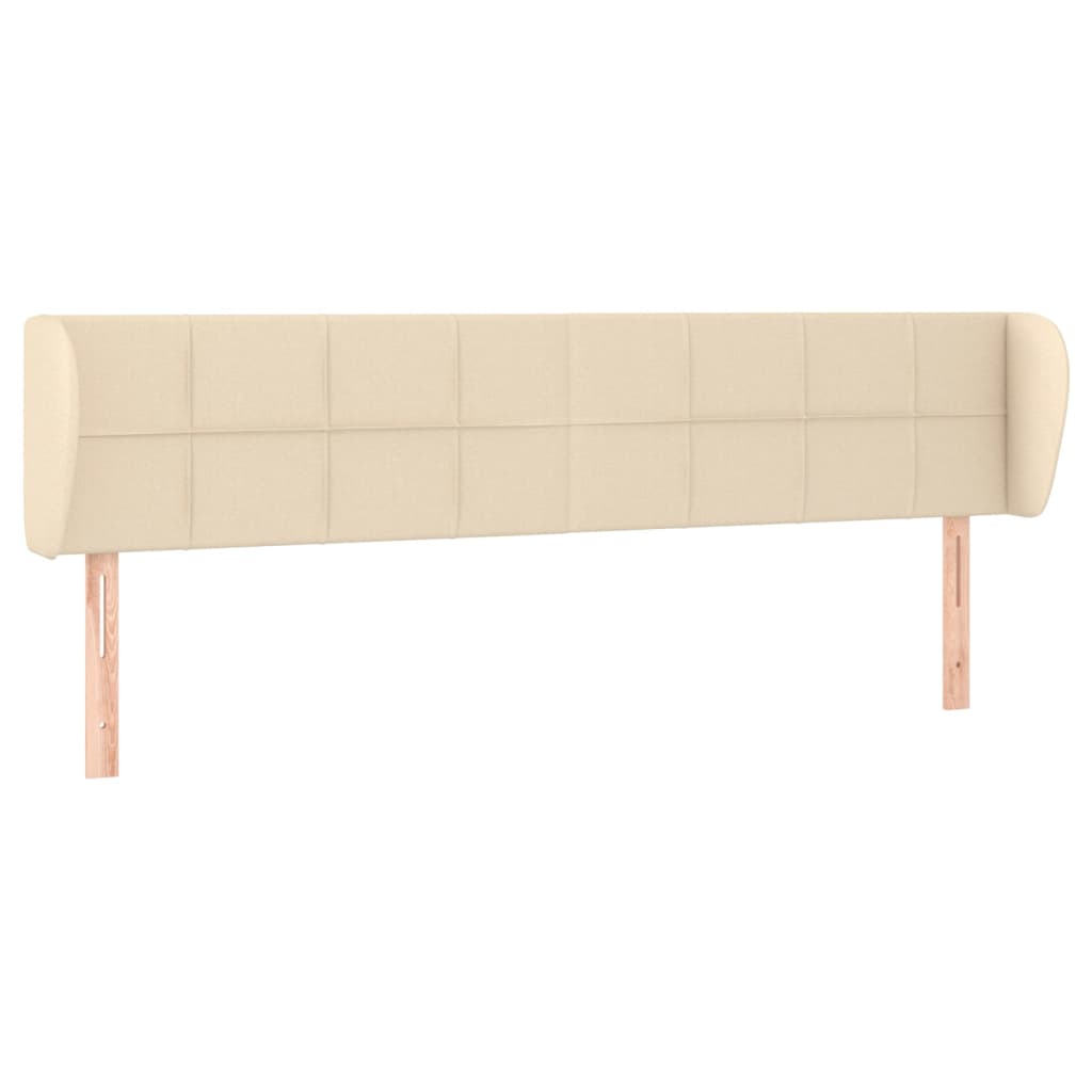 Tête de lit avec oreilles Crème 183x23x78/88 cm Tissu - XIOS