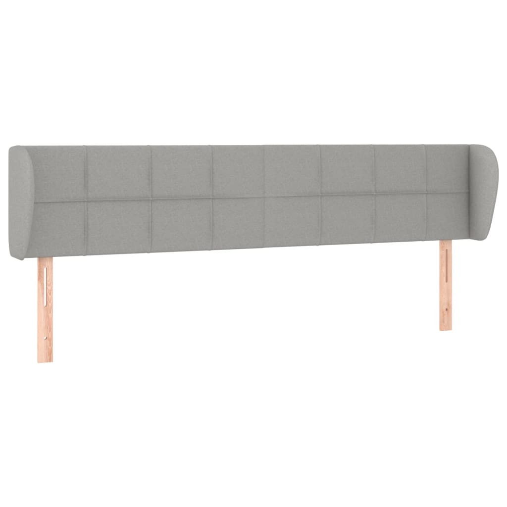 Tête de lit avec oreilles Gris clair 203x23x78/88 cm Tissu - XIOS