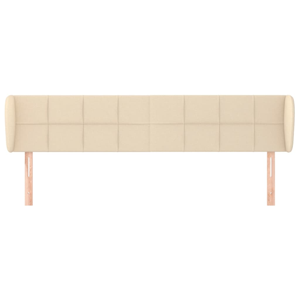 Tête de lit avec oreilles Crème 203x23x78/88 cm Tissu - XIOS