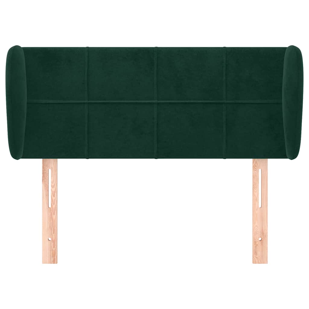 Tête de lit avec oreilles Vert foncé 83x23x78/88 cm Velours - XIOS