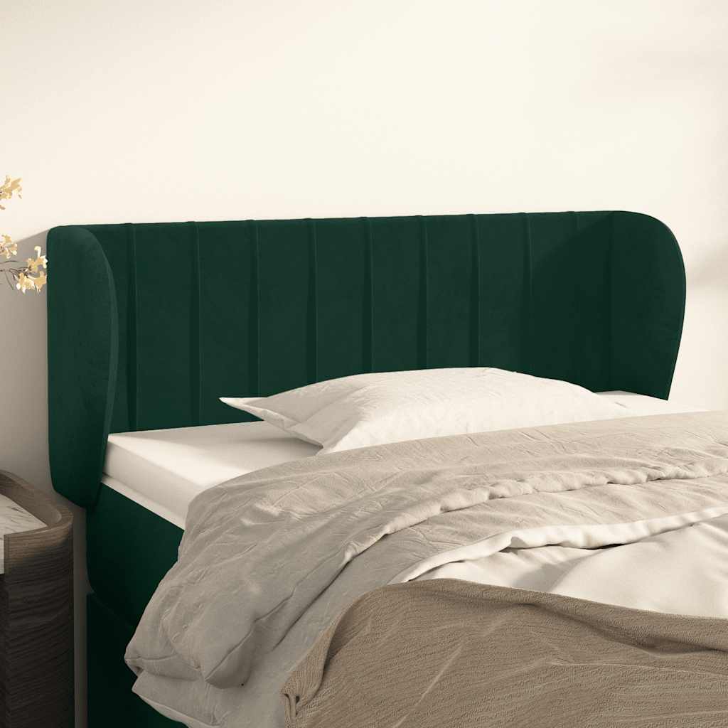 Tête de lit avec oreilles Vert foncé 83x23x78/88 cm Velours - XIOS