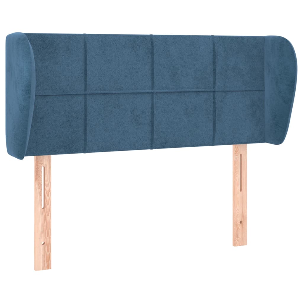 Tête de lit avec oreilles Bleu foncé 83x23x78/88 cm Velours - XIOS