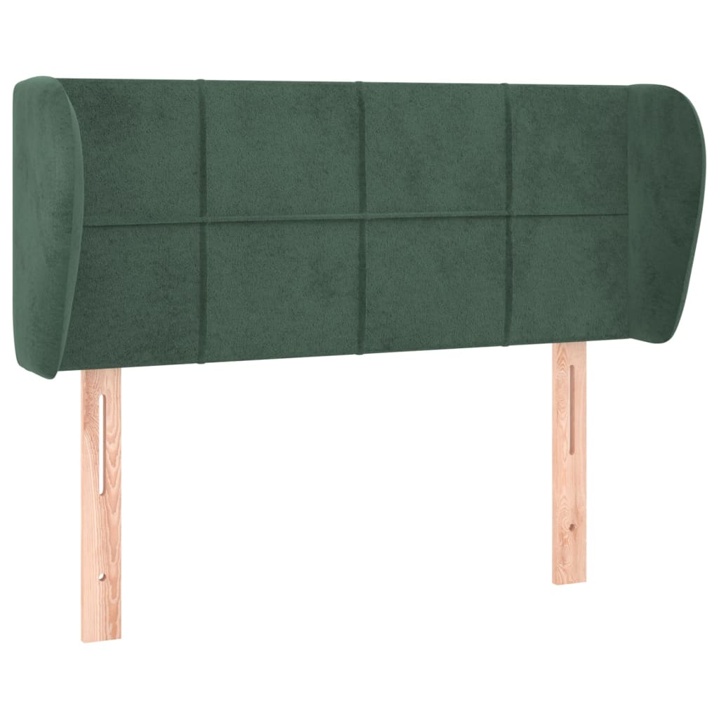 Tête de lit avec oreilles Vert foncé 93x23x78/88 cm Velours - XIOS