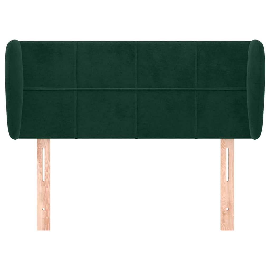 Tête de lit avec oreilles Vert foncé 93x23x78/88 cm Velours - XIOS