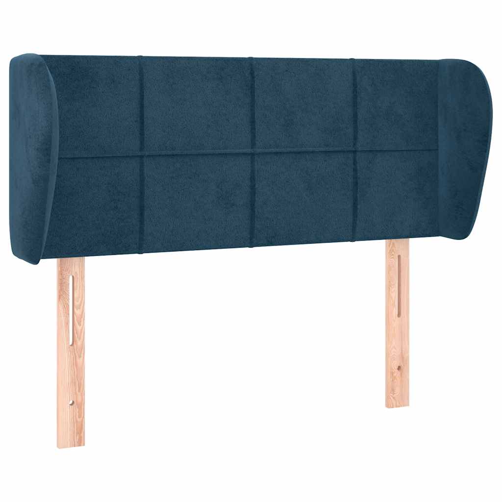 Tête de lit avec oreilles Bleu foncé 93x23x78/88 cm Velours - XIOS