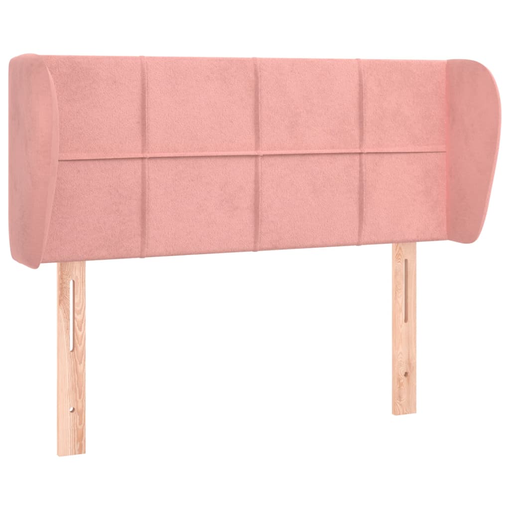 Tête de lit avec oreilles Rose 103x23x78/88 cm Velours - XIOS
