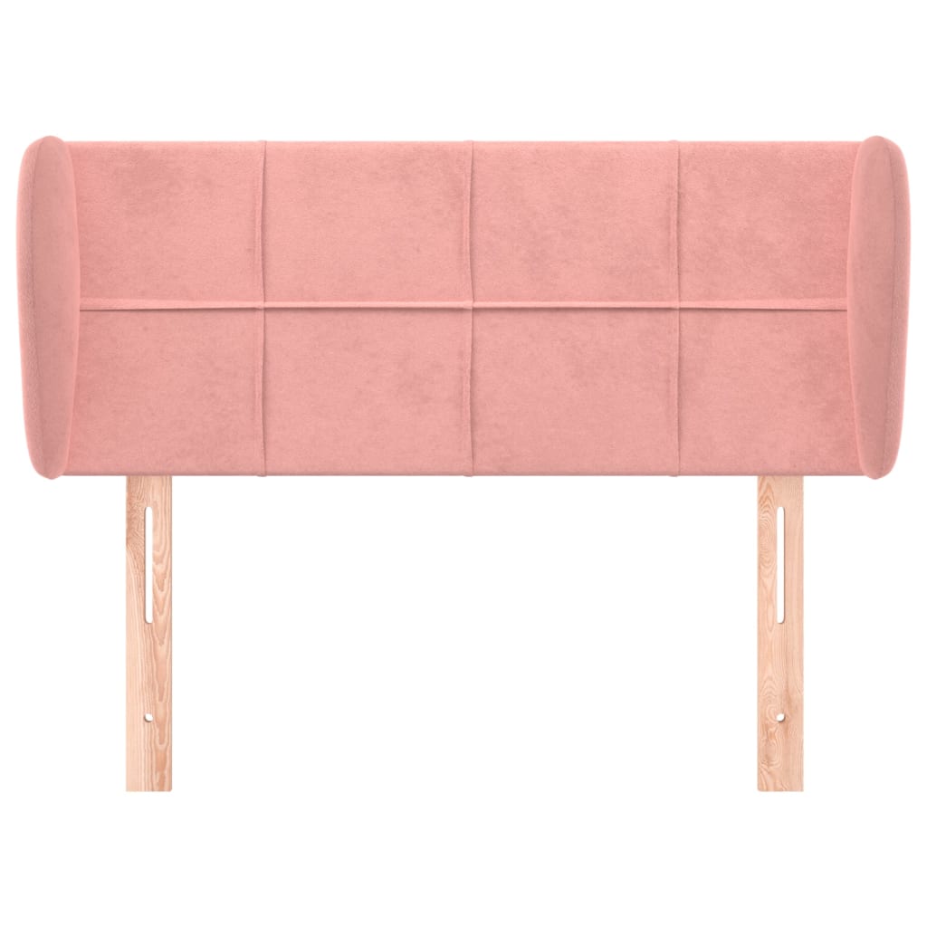 Tête de lit avec oreilles Rose 103x23x78/88 cm Velours - XIOS