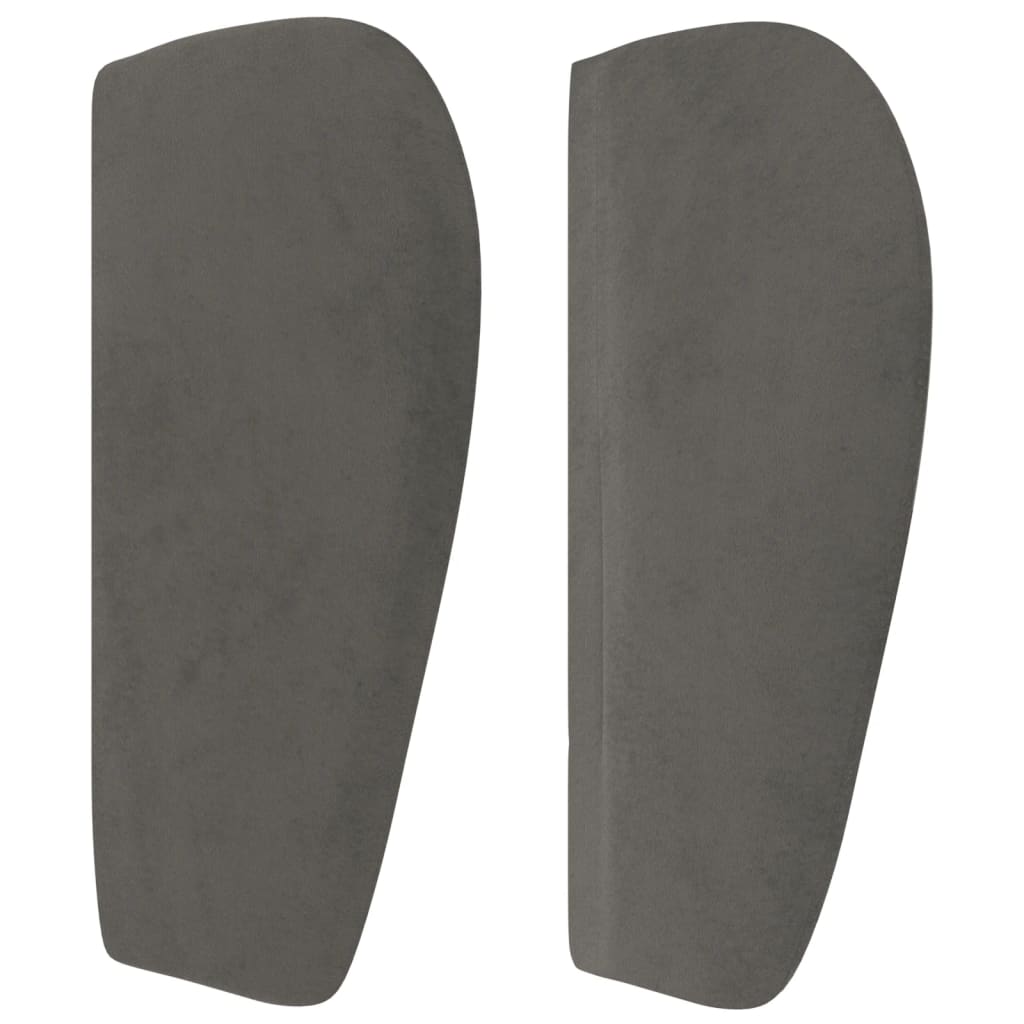 Tête de lit avec oreilles Gris foncé 147x23x78/88 cm Velours - XIOS