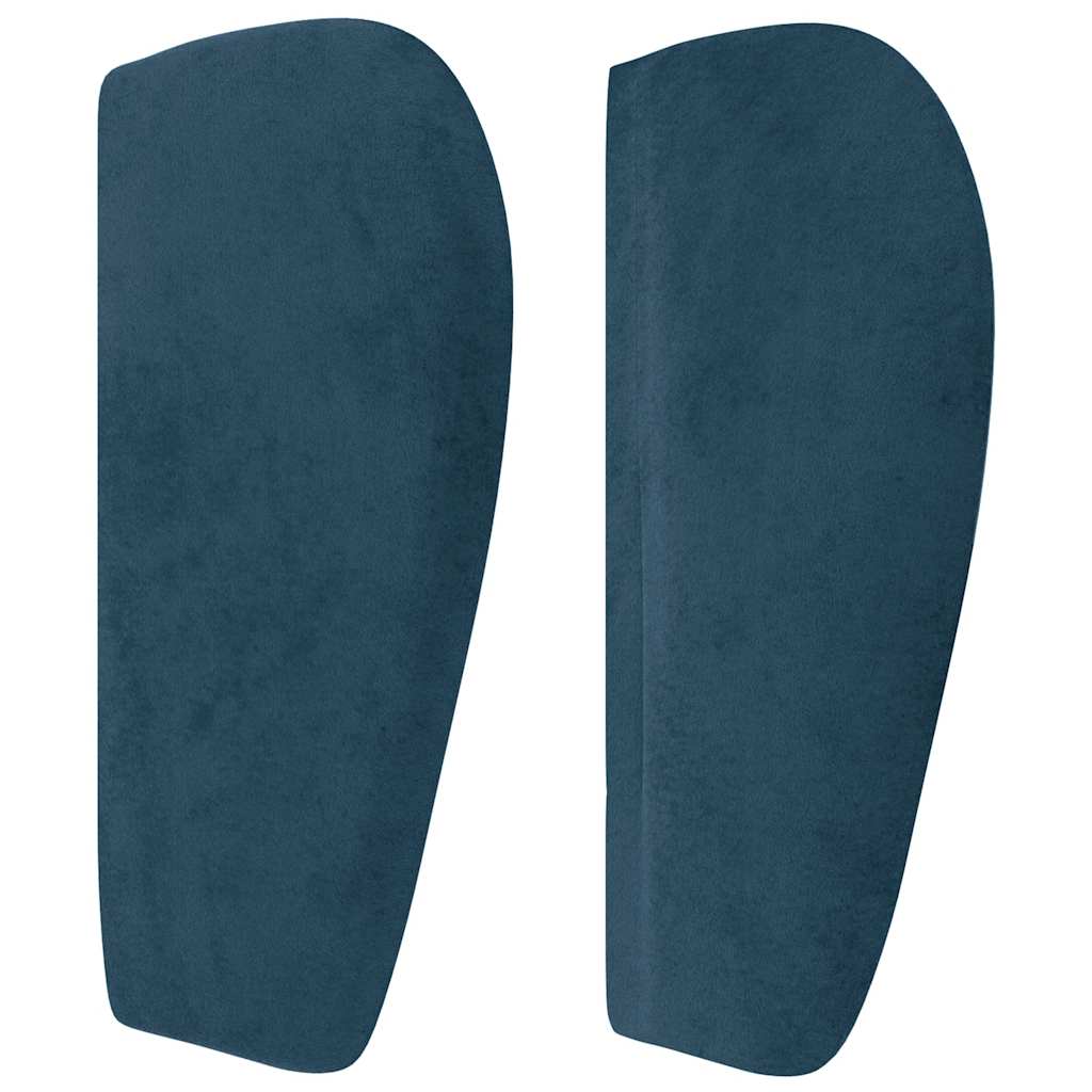 Tête de lit avec oreilles Bleu foncé 147x23x78/88 cm Velours - XIOS