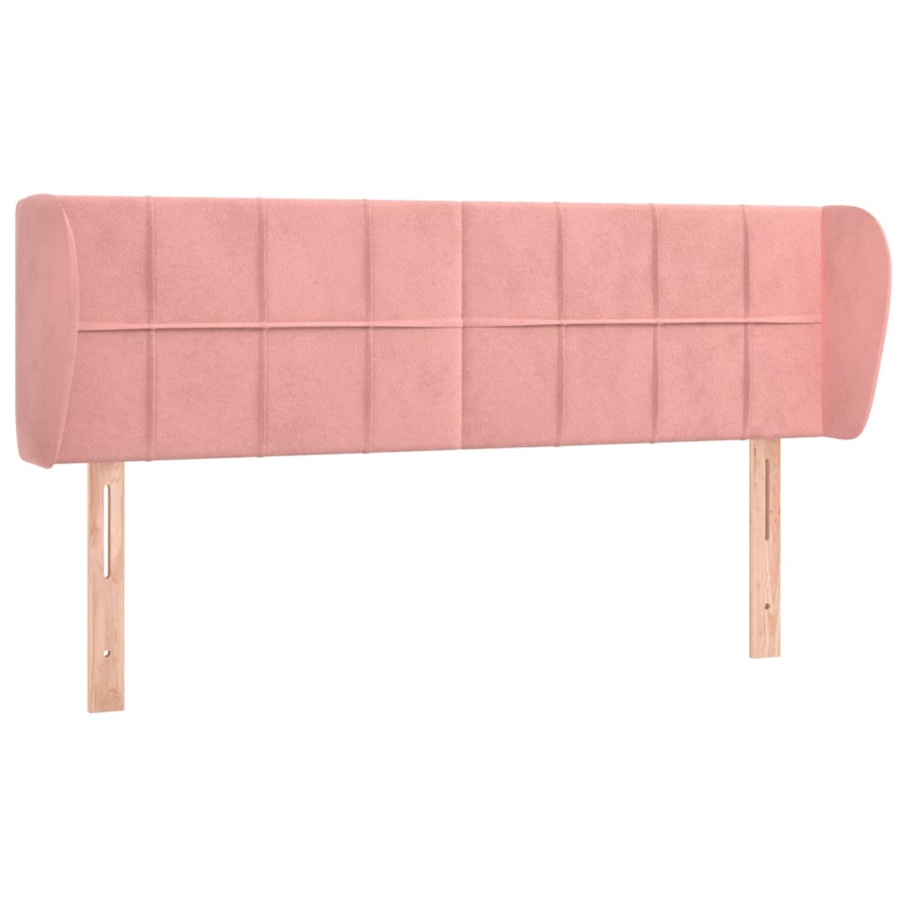 Tête de lit avec oreilles Rose 147x23x78/88 cm Velours - XIOS