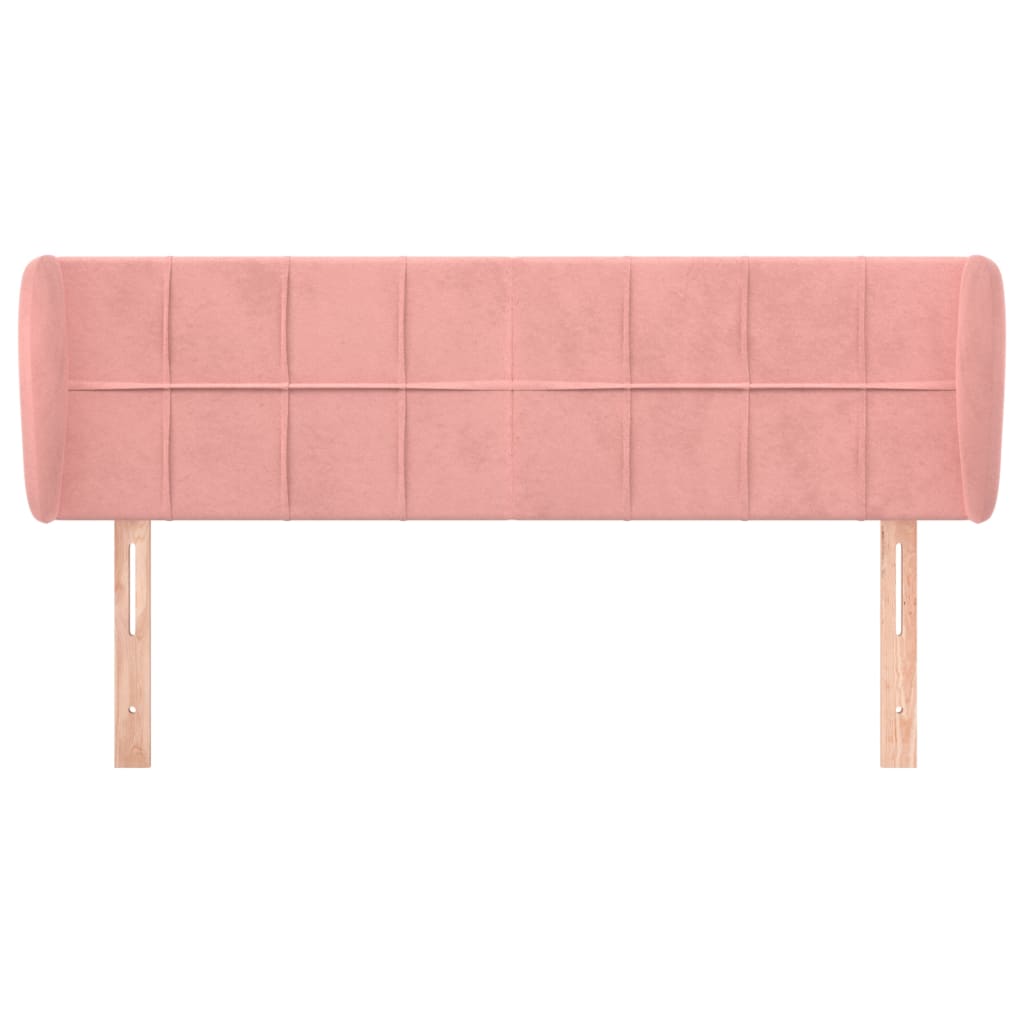 Tête de lit avec oreilles Rose 147x23x78/88 cm Velours - XIOS
