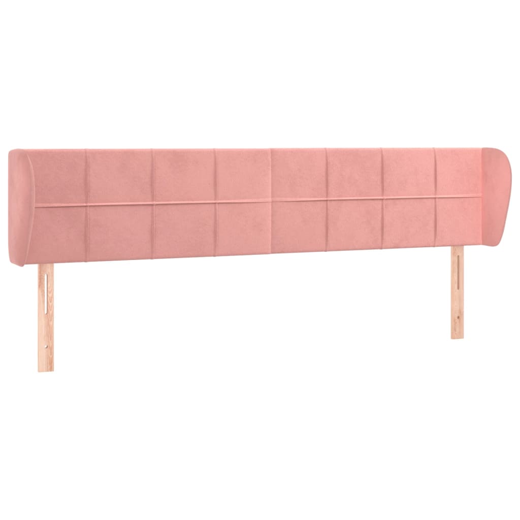 Tête de lit avec oreilles Rose 163x23x78/88 cm Velours - XIOS