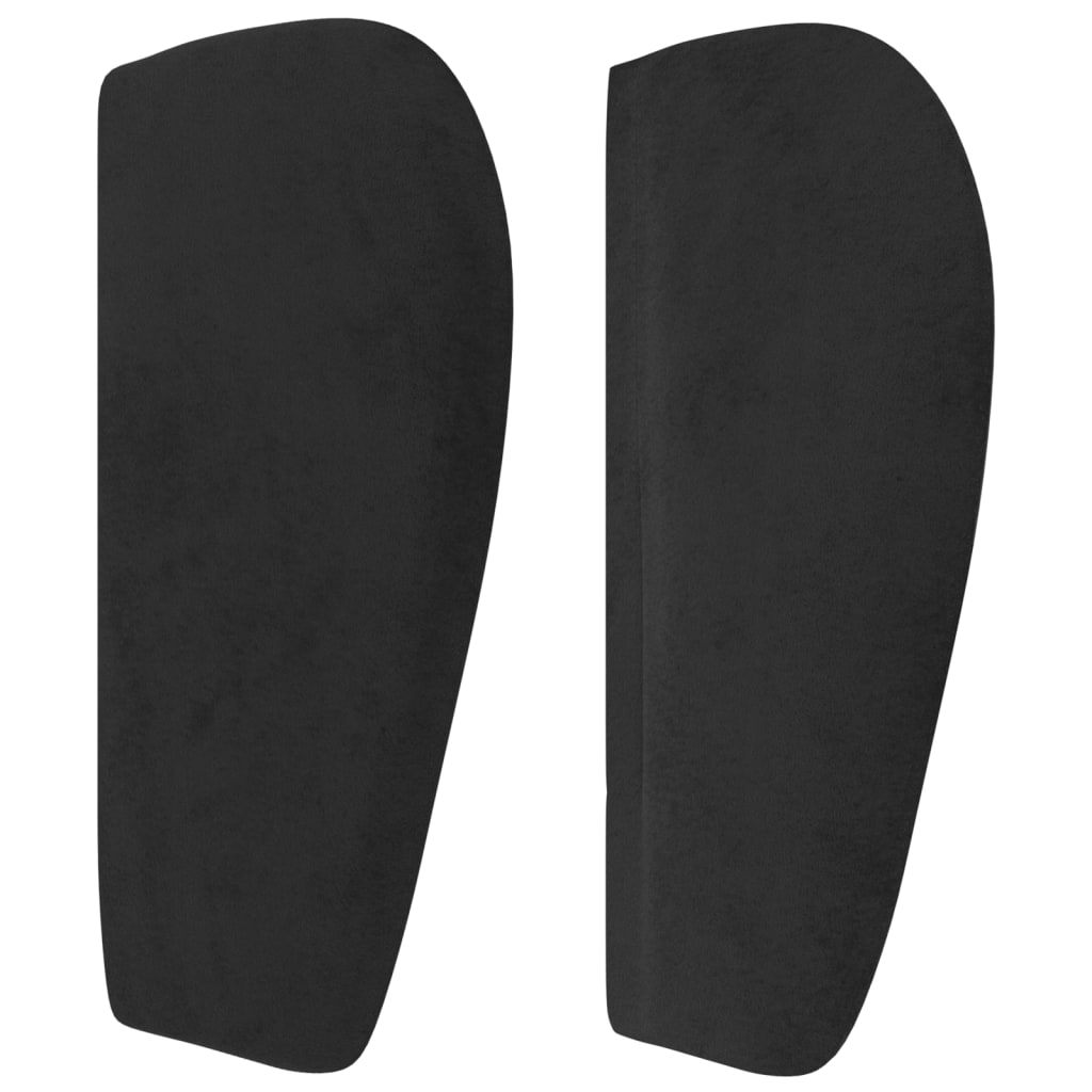 Tête de lit avec oreilles Noir 183x23x78/88 cm Velours - XIOS