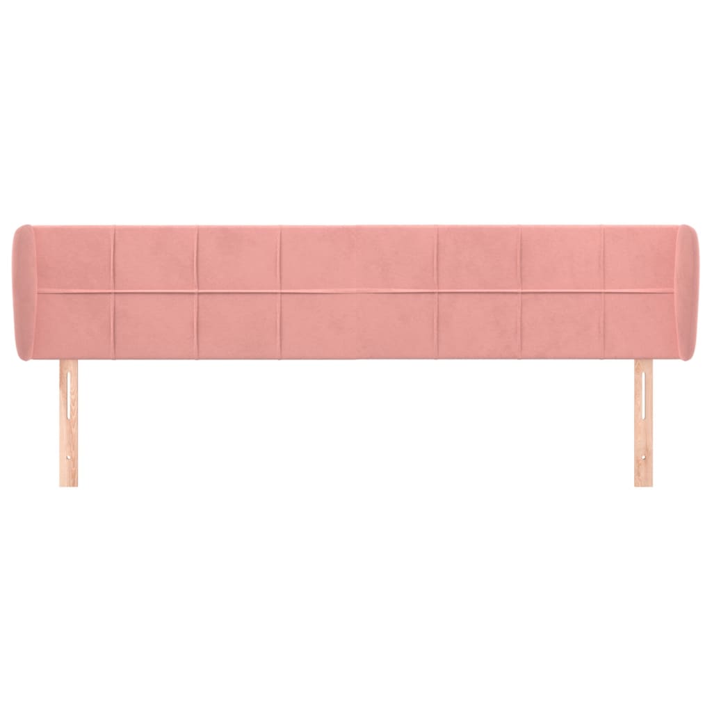 Tête de lit avec oreilles Rose 183x23x78/88 cm Velours - XIOS