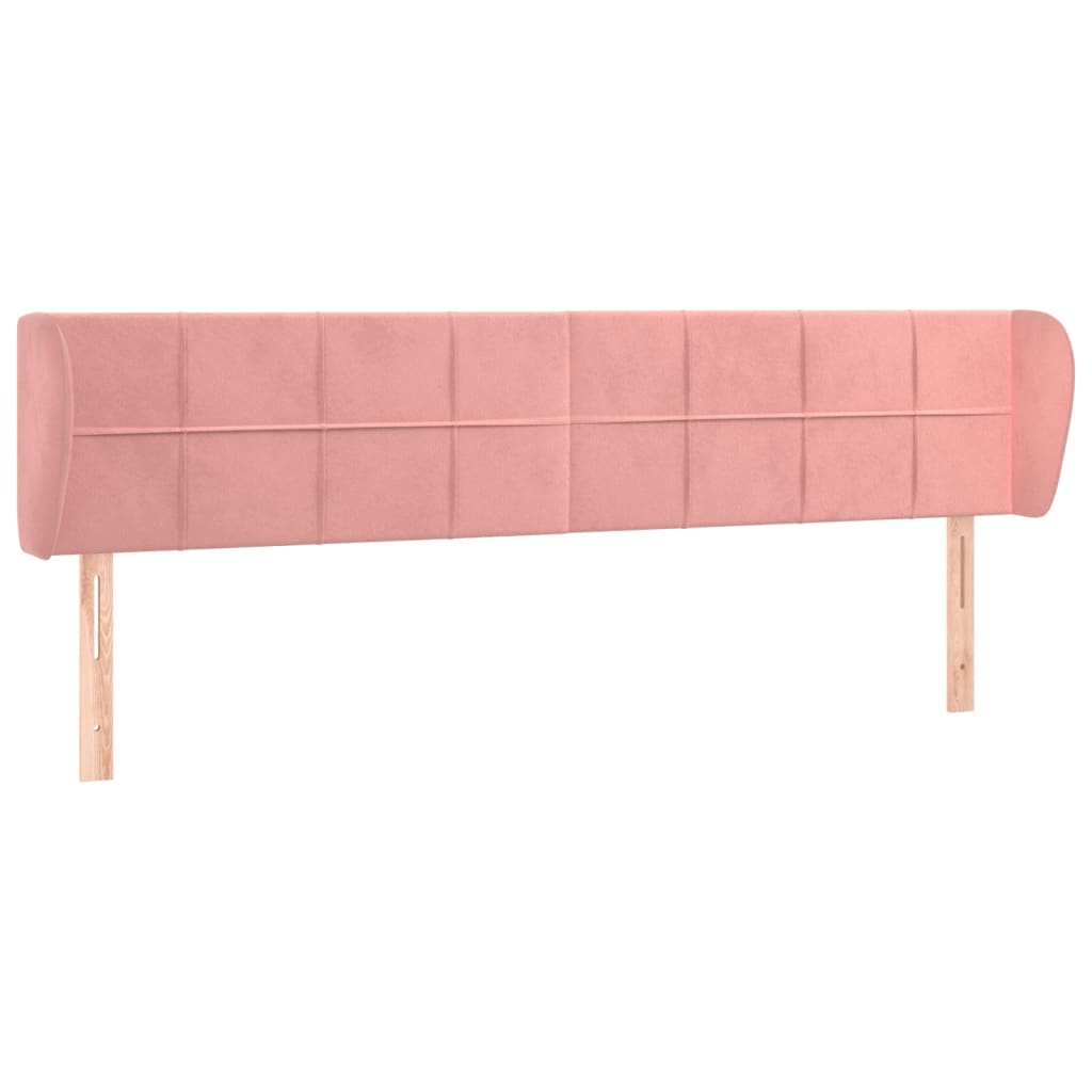 Tête de lit avec oreilles Rose 203x23x78/88 cm Velours - XIOS