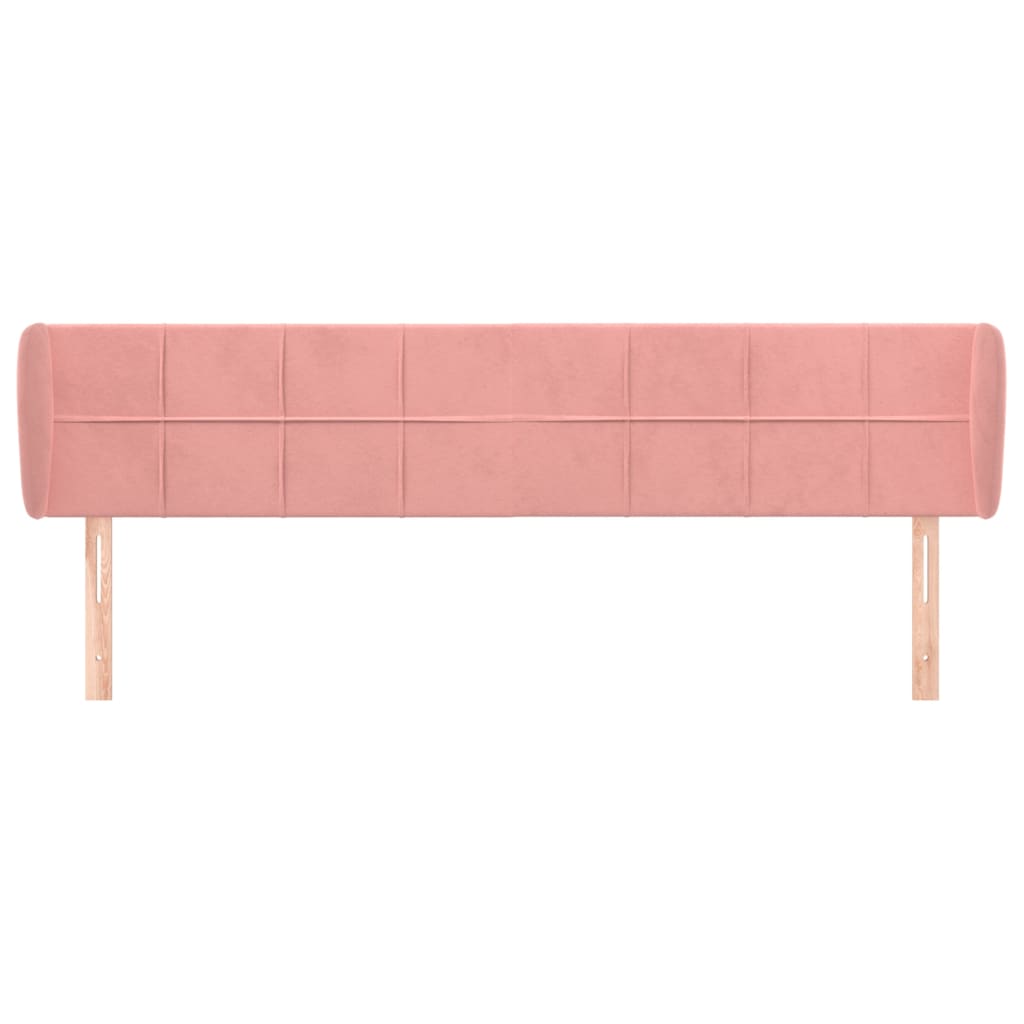 Tête de lit avec oreilles Rose 203x23x78/88 cm Velours - XIOS
