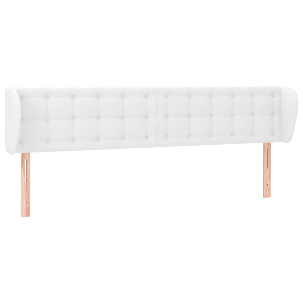 Tête de lit avec oreilles Blanc 203x23x78/88 cm Similicuir - XIOS