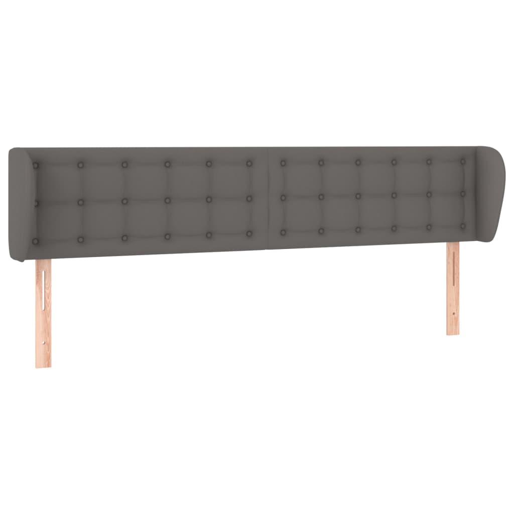 Tête de lit avec oreilles Gris 203x23x78/88 cm Similicuir - XIOS