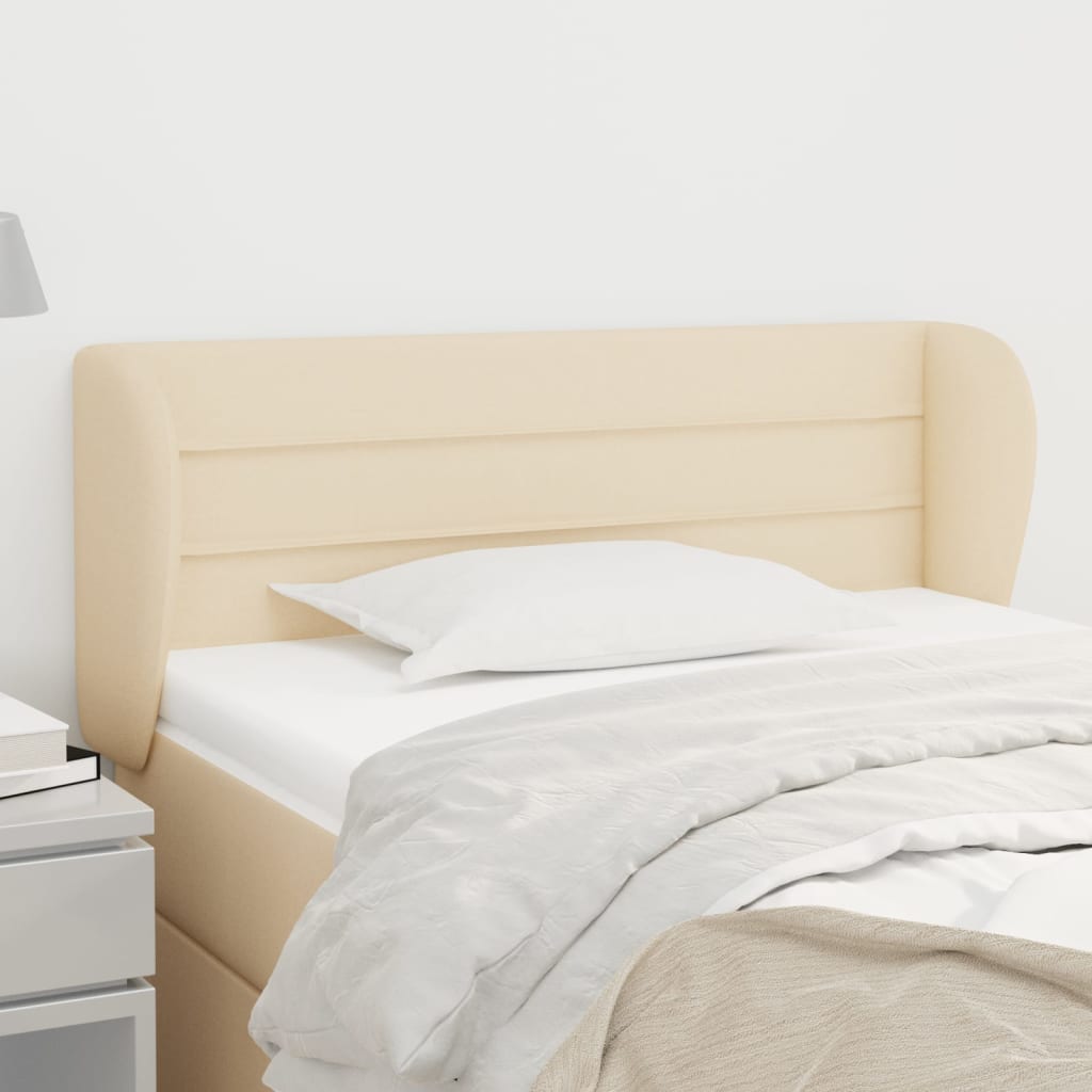 Tête de lit avec oreilles Crème 83x23x78/88 cm Tissu - XIOS