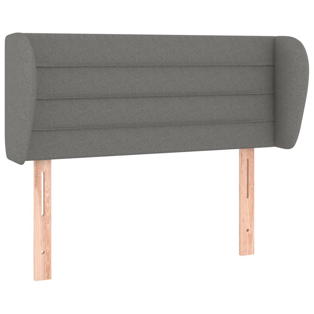 Tête de lit avec oreilles Gris foncé 93x23x78/88 cm Tissu - XIOS