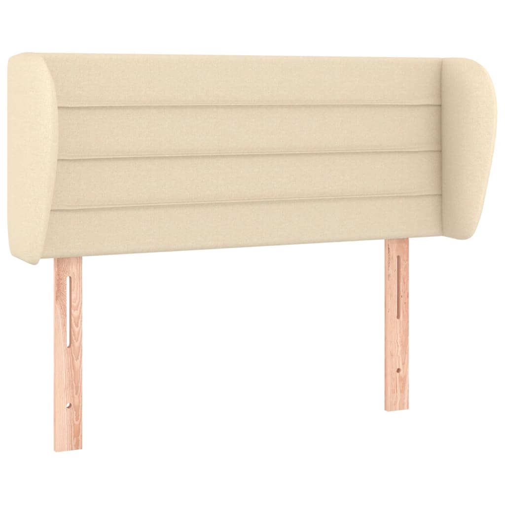 Tête de lit avec oreilles Crème 93x23x78/88 cm Tissu - XIOS