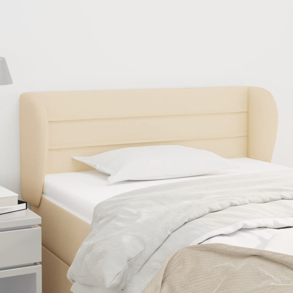 Tête de lit avec oreilles Crème 93x23x78/88 cm Tissu - XIOS