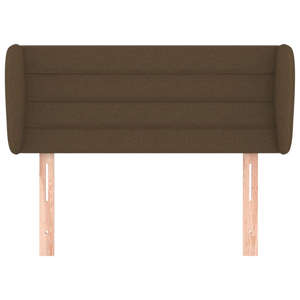 Tête de lit avec oreilles Marron foncé 103x23x78/88 cm Tissu - XIOS