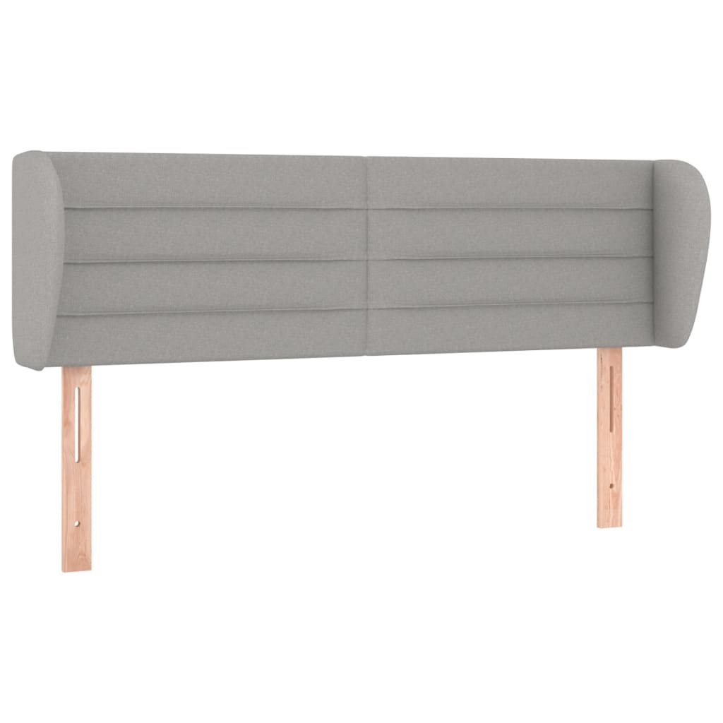Tête de lit avec oreilles Gris clair 147x23x78/88 cm Tissu - XIOS