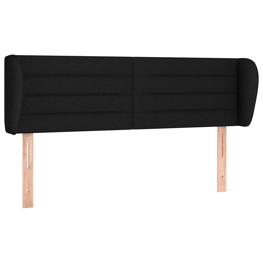 Tête de lit avec oreilles Noir 147x23x78/88 cm Tissu - XIOS