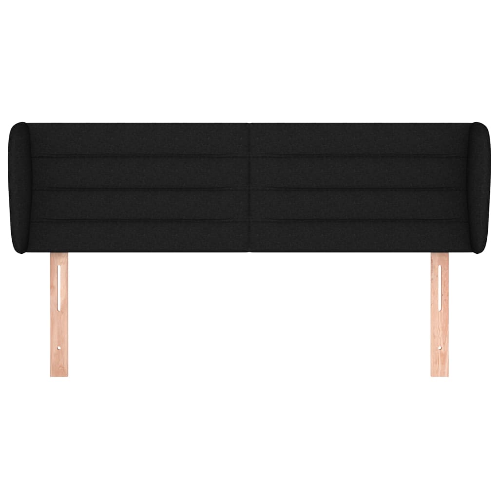 Tête de lit avec oreilles Noir 147x23x78/88 cm Tissu - XIOS