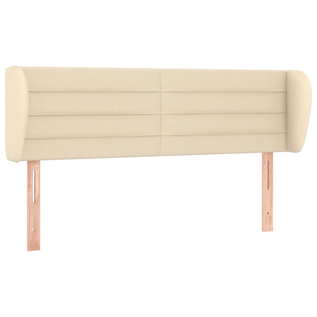 Tête de lit avec oreilles Crème 147x23x78/88 cm Tissu - XIOS