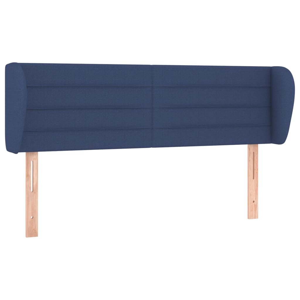 Tête de lit avec oreilles Bleu 147x23x78/88 cm Tissu - XIOS