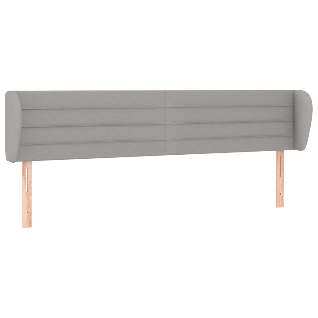 Tête de lit avec oreilles Gris clair 163x23x78/88 cm Tissu - XIOS