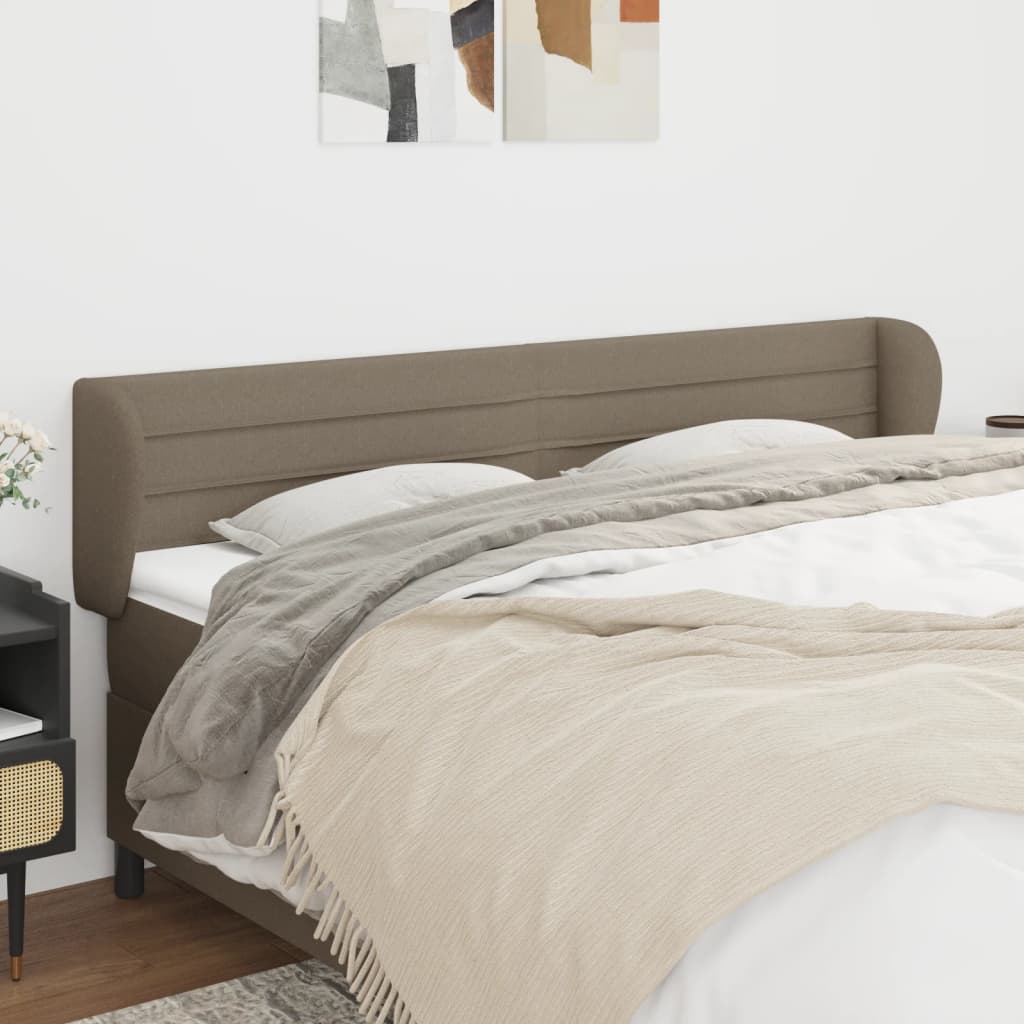 Tête de lit avec oreilles Taupe 163x23x78/88 cm Tissu - XIOS
