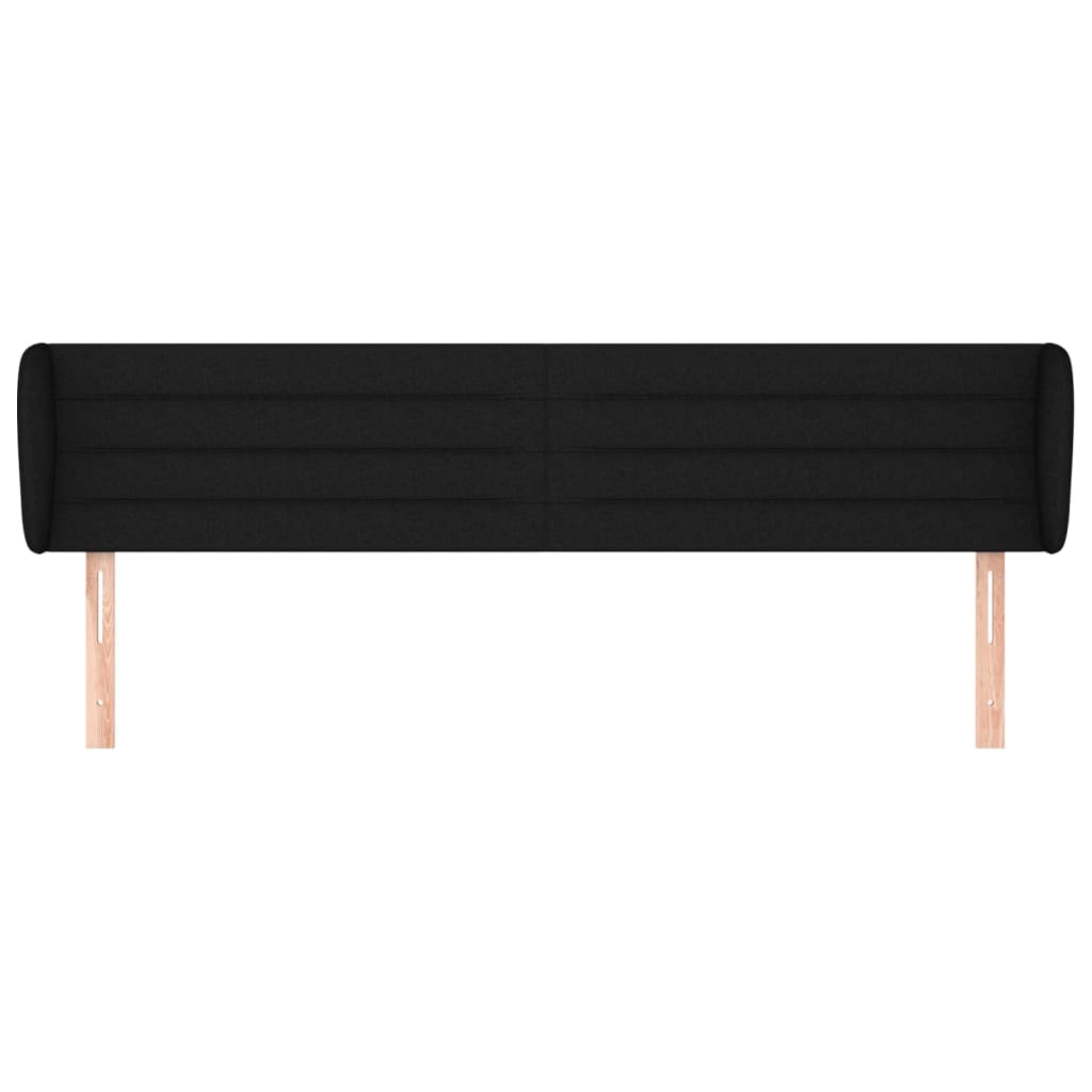 Tête de lit avec oreilles Noir 183x23x78/88 cm Tissu - XIOS
