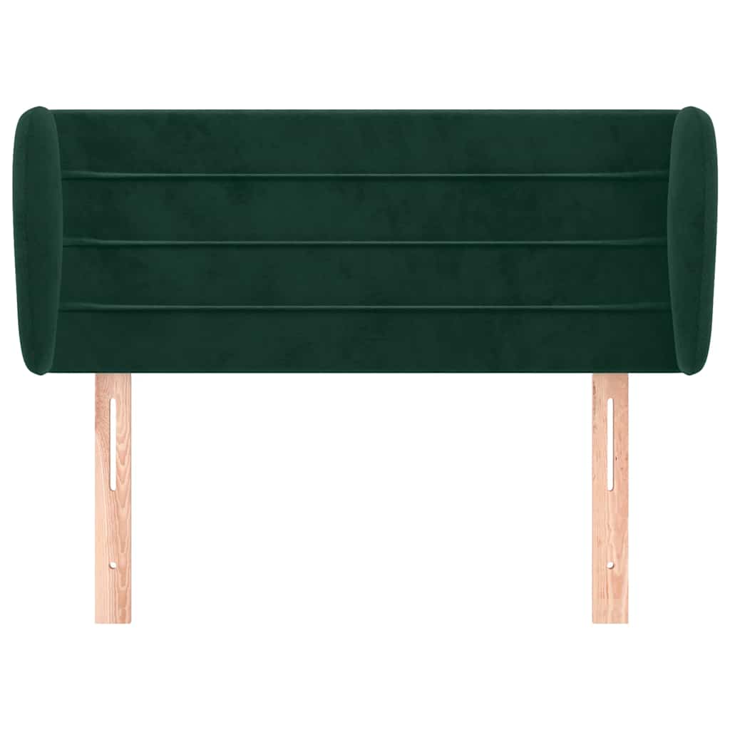Tête de lit avec oreilles Vert foncé 83x23x78/88 cm Velours - XIOS