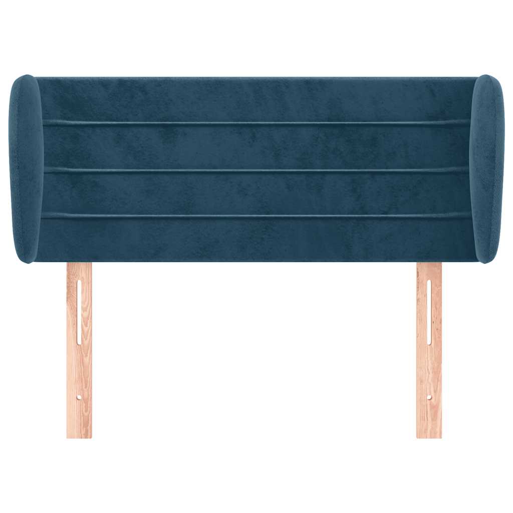Tête de lit avec oreilles Bleu foncé 83x23x78/88 cm Velours - XIOS