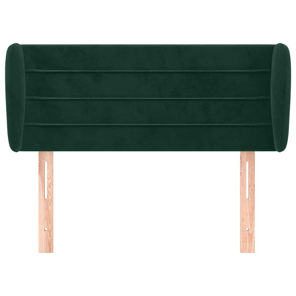 Tête de lit avec oreilles Vert foncé 93x23x78/88 cm Velours - XIOS