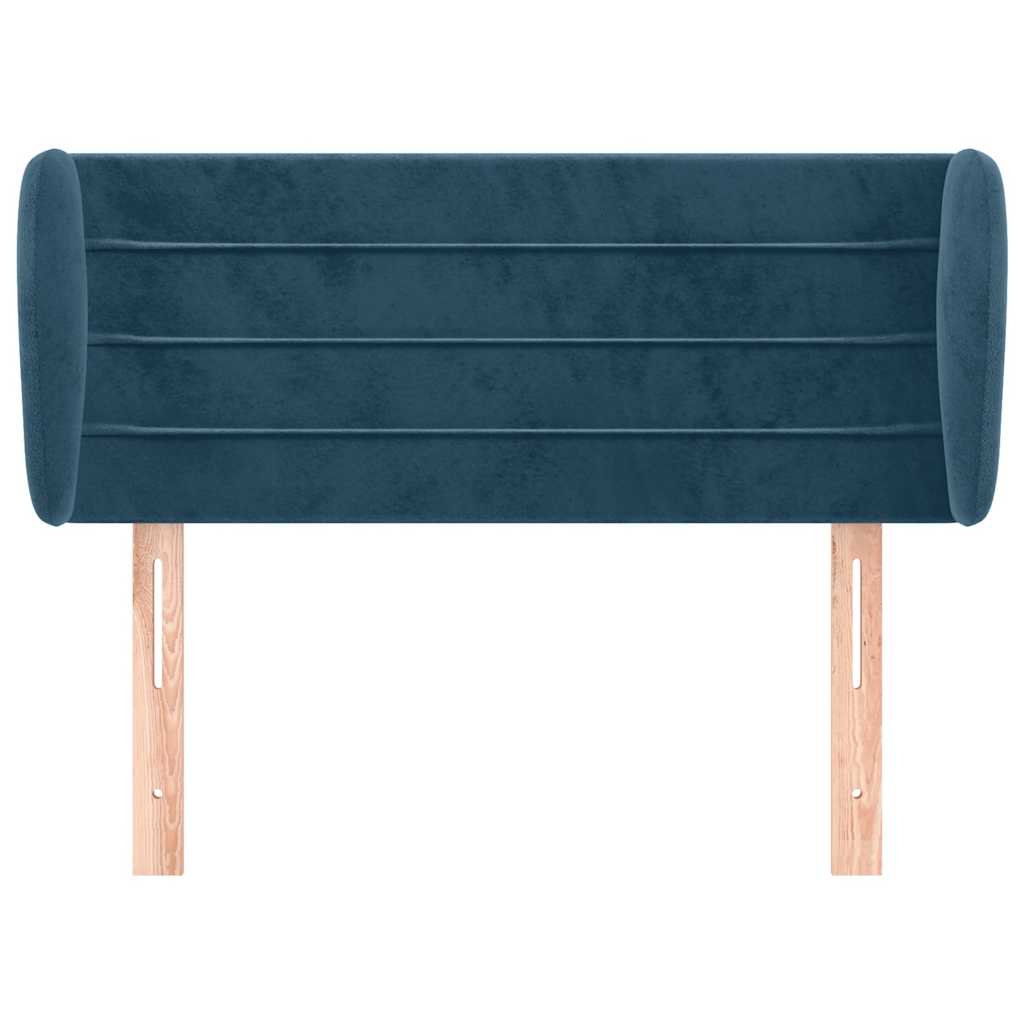 Tête de lit avec oreilles Bleu foncé 93x23x78/88 cm Velours - XIOS