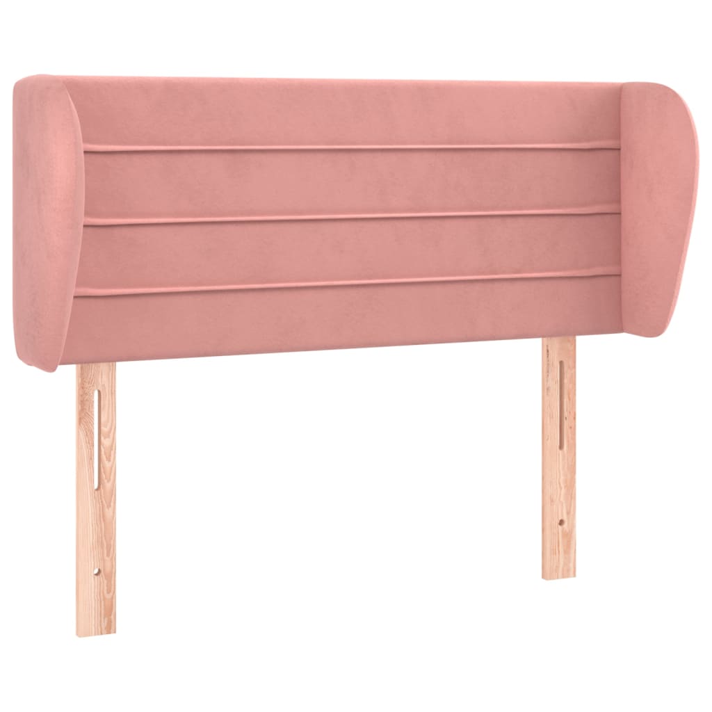 Tête de lit avec oreilles Rose 93x23x78/88 cm Velours - XIOS