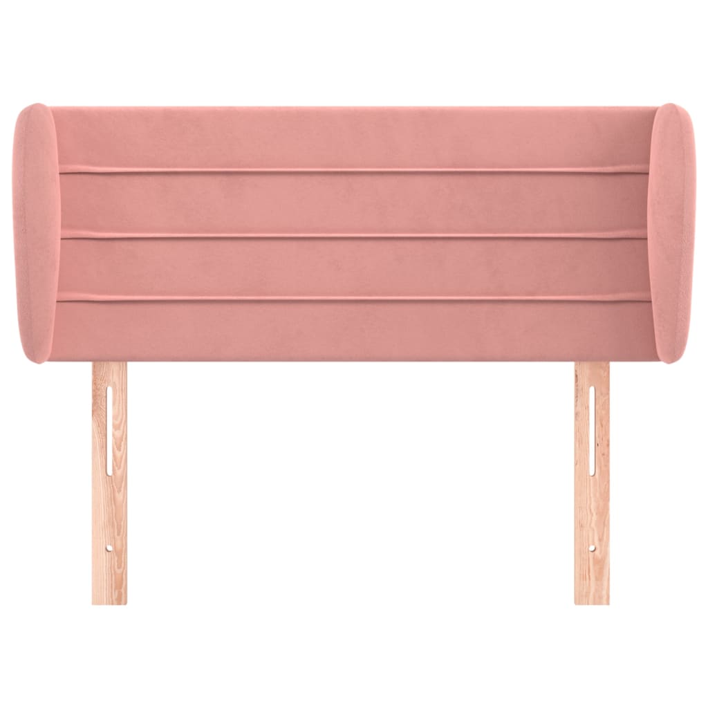 Tête de lit avec oreilles Rose 93x23x78/88 cm Velours - XIOS