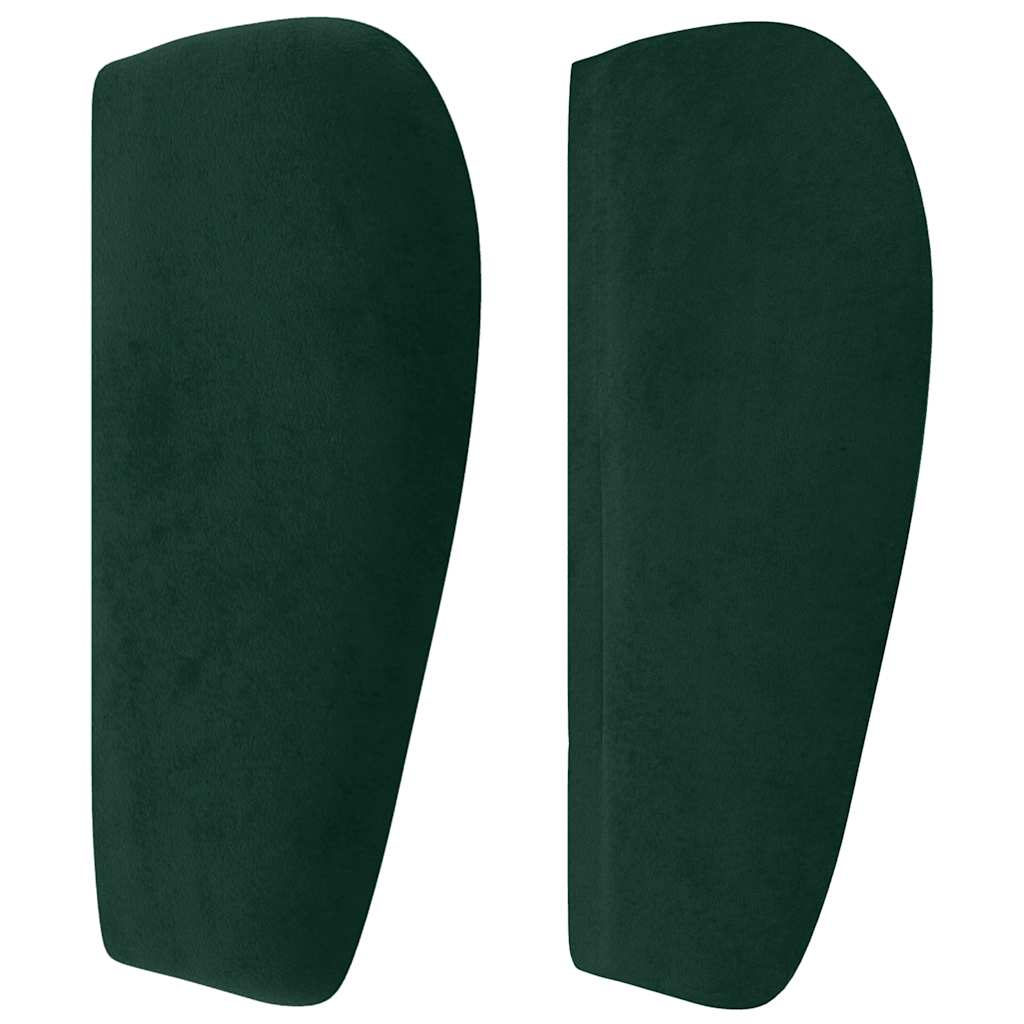 Tête de lit avec oreilles Vert foncé 103x23x78/88 cm Velours - XIOS