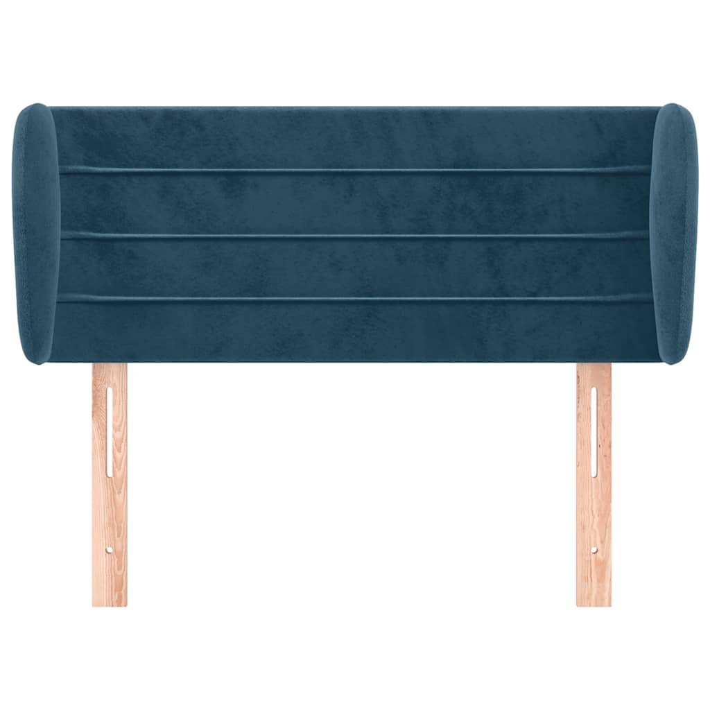 Tête de lit avec oreilles Bleu foncé 103x23x78/88 cm Velours - XIOS