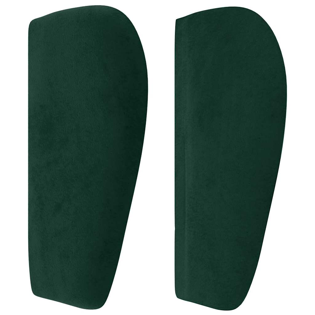 Tête de lit avec oreilles Vert foncé 147x23x78/88 cm Velours - XIOS