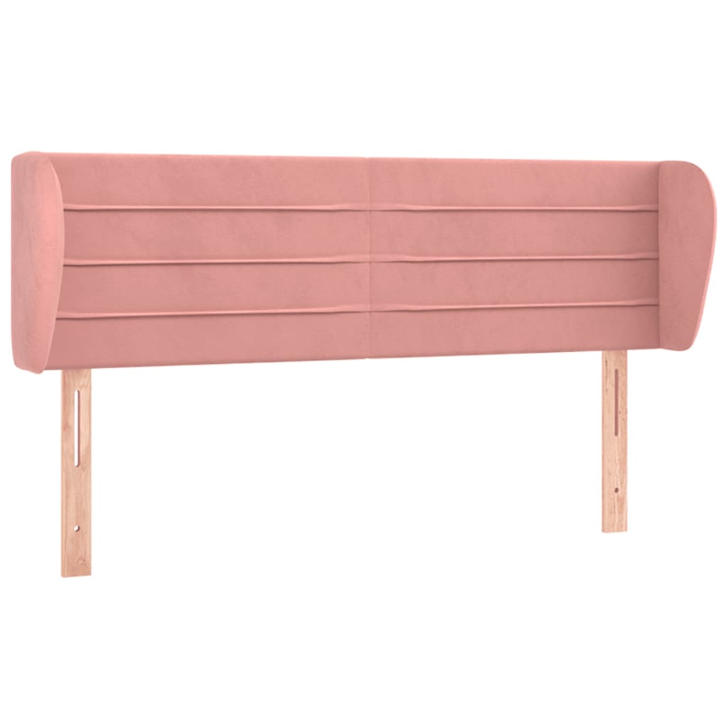 Tête de lit avec oreilles Rose 147x23x78/88 cm Velours - XIOS