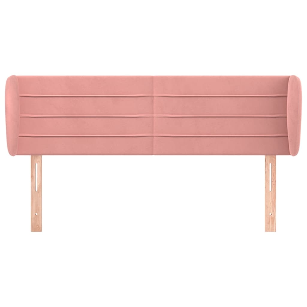 Tête de lit avec oreilles Rose 147x23x78/88 cm Velours - XIOS