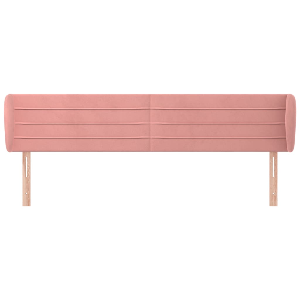 Tête de lit avec oreilles Rose 163x23x78/88 cm Velours - XIOS