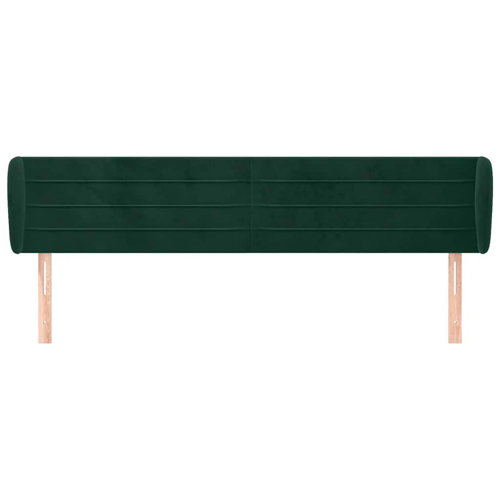 Tête de lit avec oreilles Vert foncé 183x23x78/88 cm Velours - XIOS